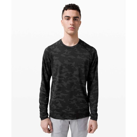 Lululemon Metal Vent Tech Long Sleeve 2.0 Athleisure Black Camo Shirt Men's M - Picture 3 of 6